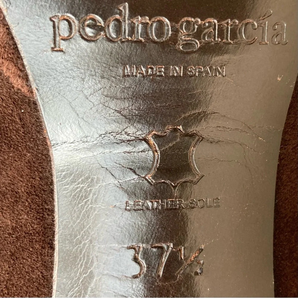 Pedro Garcia Brown Suede Heeled Ankle Booties/Boots-Women’s 7.5-Classic-Formal - Picture 11 of 11